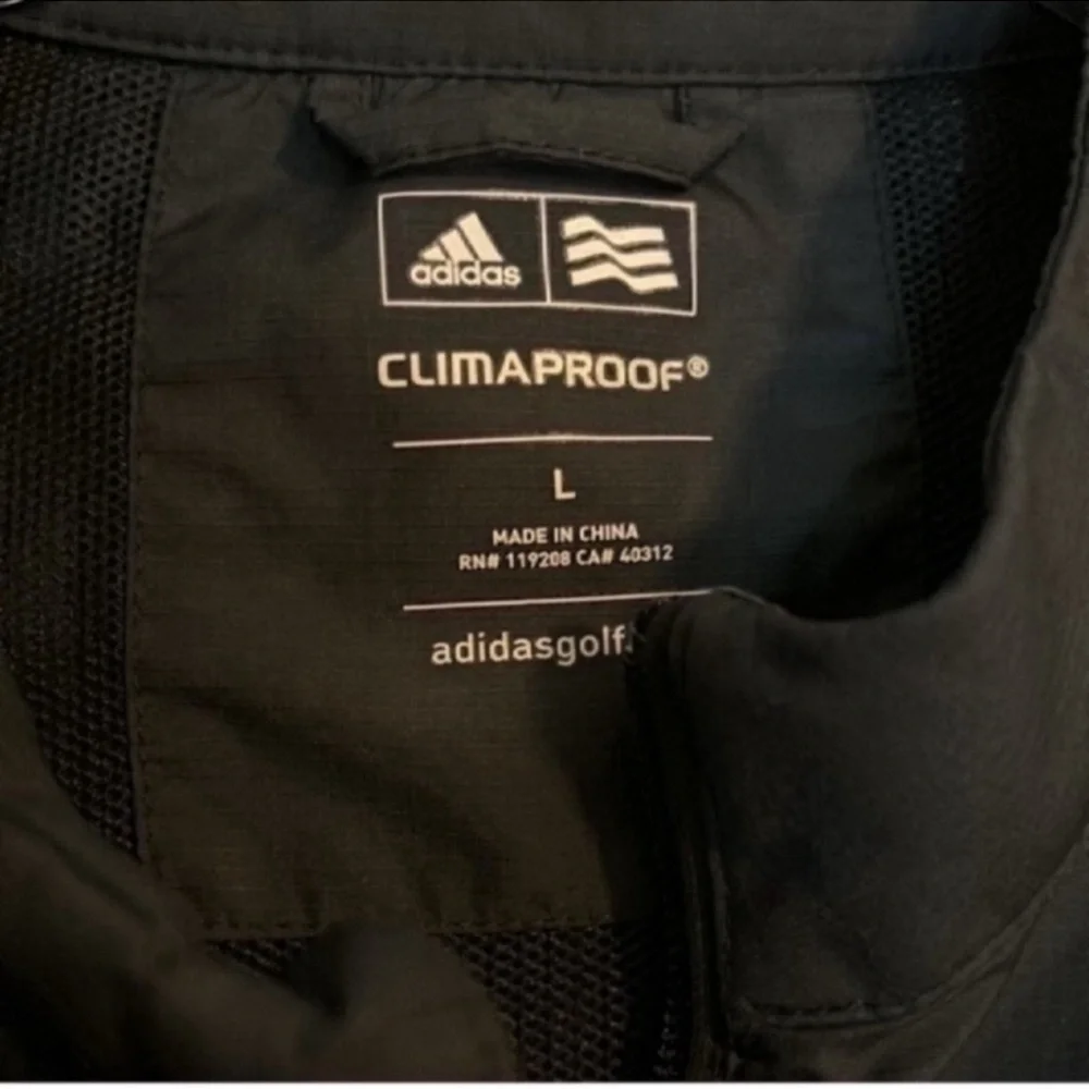 Adidas Golf Black Lightweight Shirt Jacket